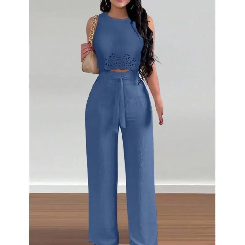 Ele Vaion Sle V-Ne Conjunto de camiseta sin mangas y pantalones de pierna recta 87066 Diseño Ropa deportiva informal para hombre Longitud Seven Sve