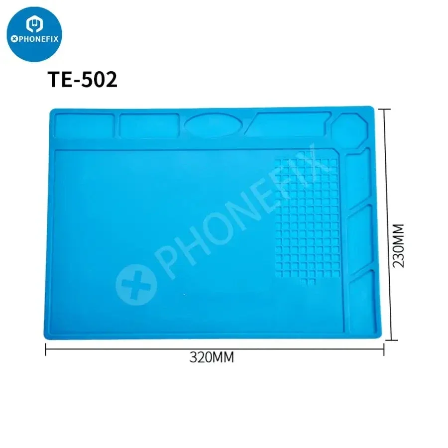 S-160 ESD Silicone Soldering Mat Magnetic Heat Insulation Working Platform Pad PC Phone Maintenance Parts Convenient Placement