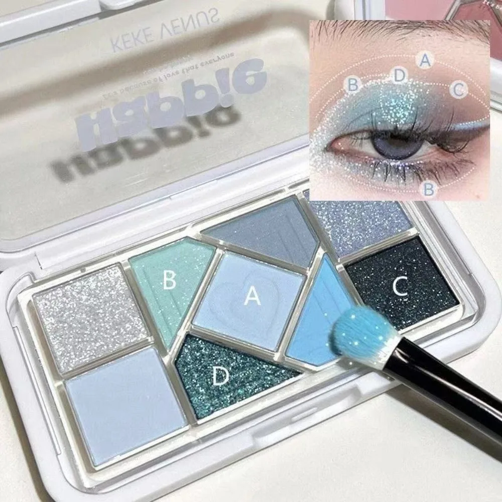 Fard à paupières à paillettes longue durée, couleurs vives, surligneur, imperméable, effet éclaircissant, naturel