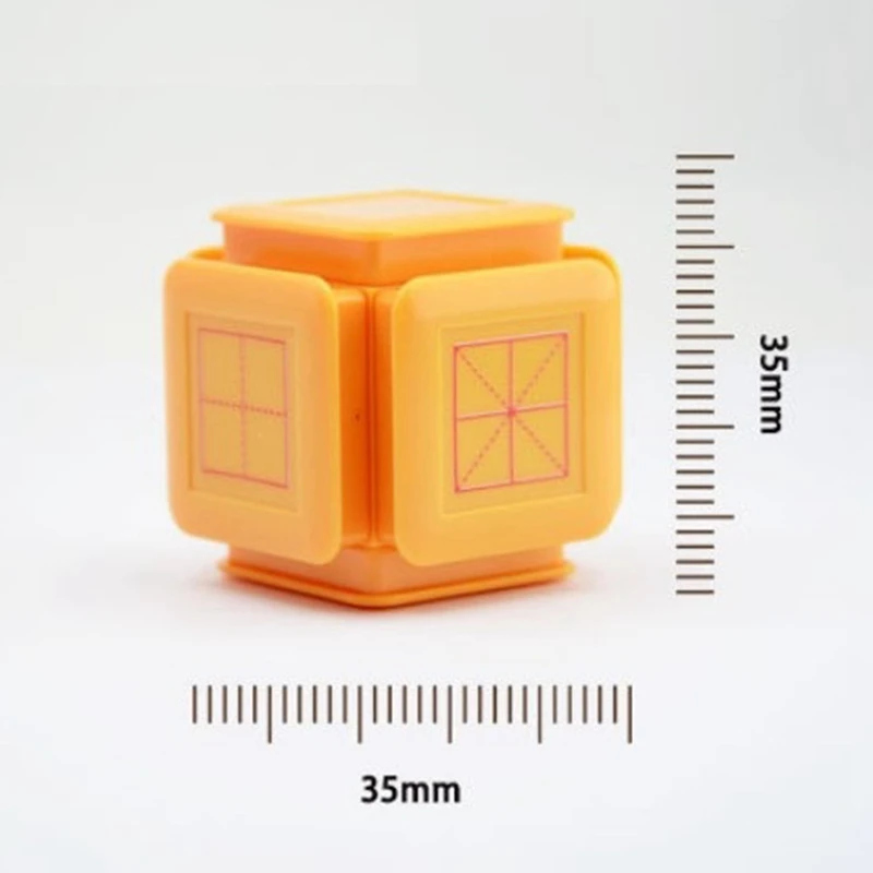 Tian Character Grid Stamp Pinyin Grid Star Shaped Grid Single Grid Teaching Correction Homework Seal Six-Sided Stamp