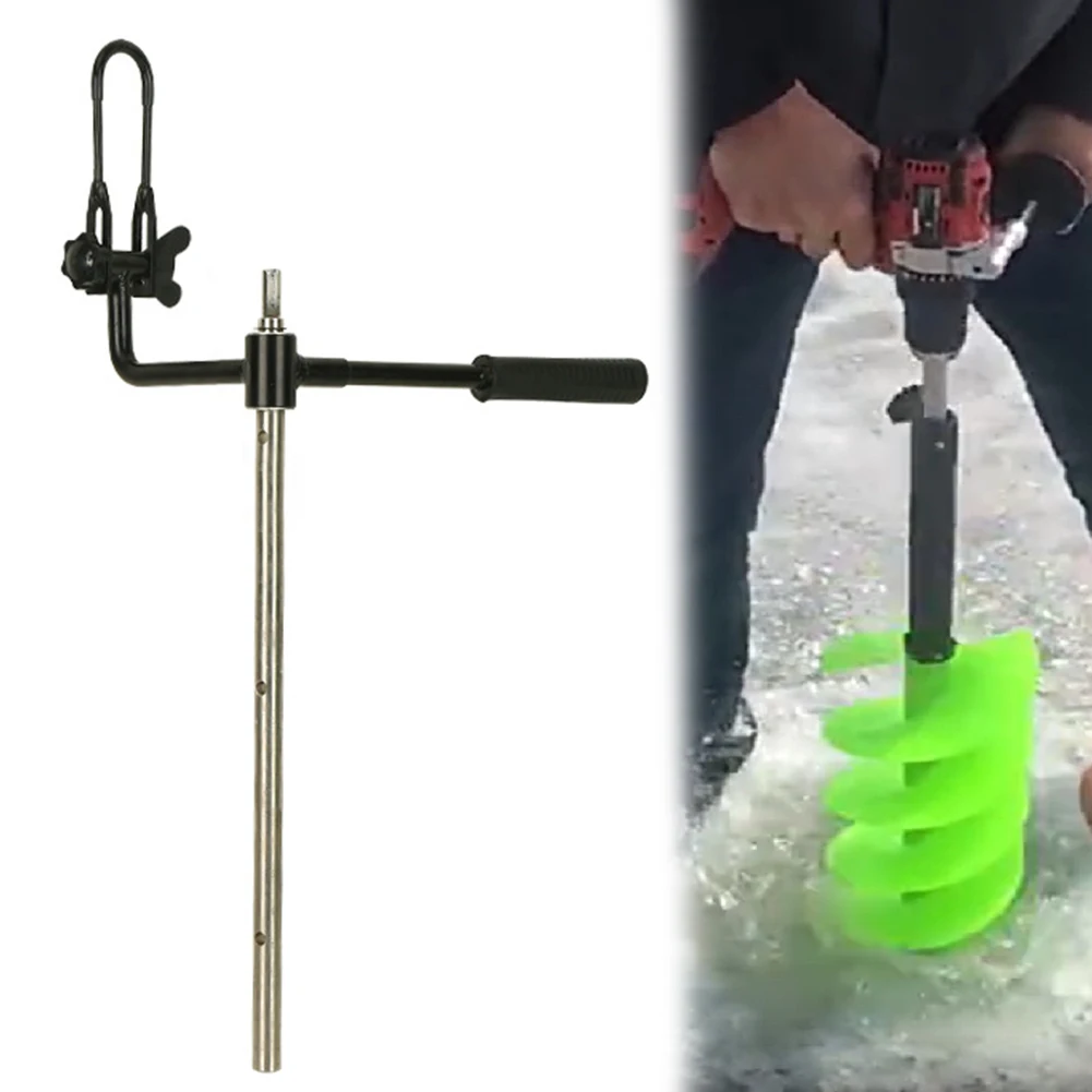 8 Polegada para haste de extensão de broca de gelo com adaptador para integração perfeita com brocas elétricas e para artes de pesca no gelo