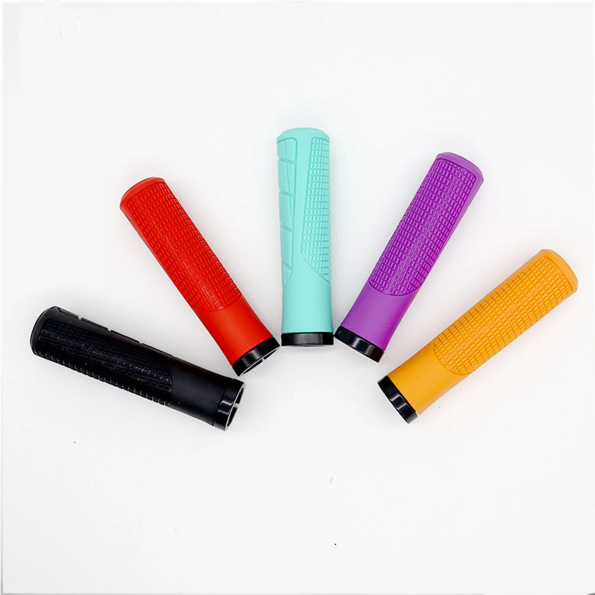 Bike Grips Rubber Mountain Bike Handlebar Cover Cuffs Shock Absorber Anti Slip Bike Handles Grip MTB Cuffs Bike Handle Fist Part image 4