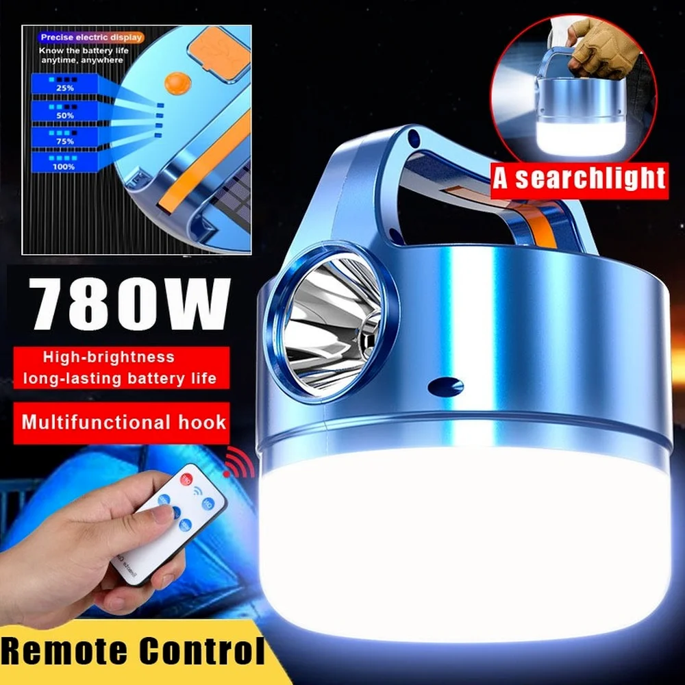 

Светодиодный светильник онарь для кемпинга на солнечной батарее, 780 Вт, с USB-зарядкой