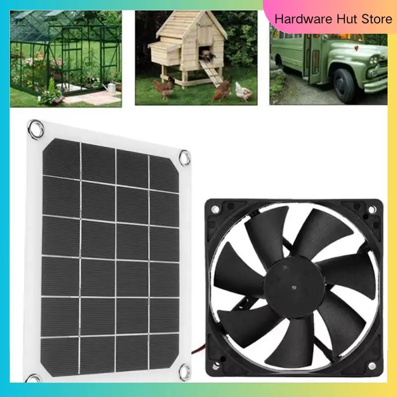 

Solar Panel Powered Fan 10W Exhaust Fan For Greenhouse Motorhome House Chicken House For Pets 10W-Y31A