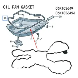 Oil pan sealing ring For Audi A1 Q2 Q3 S3 Skoda Octavia Kodiaq Superb VW Golf Tiguan Touran Passat Sharan 06K103649 06K103649J