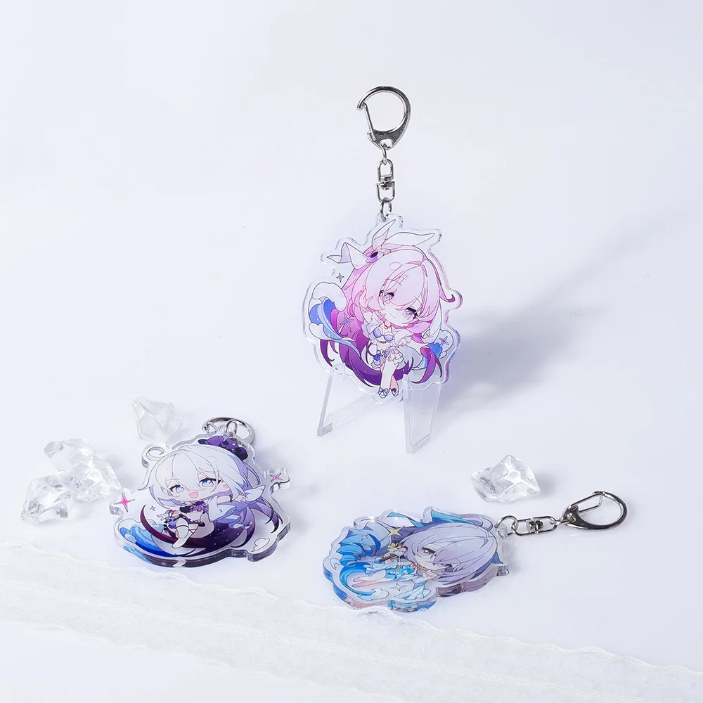 

New Honkai Impact 3 Yae Sakura Elysia Raiden Mei Kiana Cute Keychain Accessories Anime Cartoon Cosplay Key Ring Pendant Gift