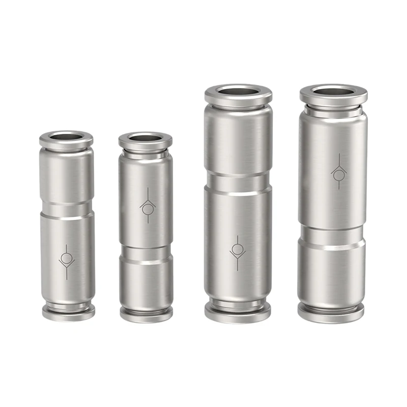 304 Stainless Steel Pneumatic Push to Connect Check Valve One Way Straight Through Non-Return 6mm 8mm 10mm 12mm Tube AKH