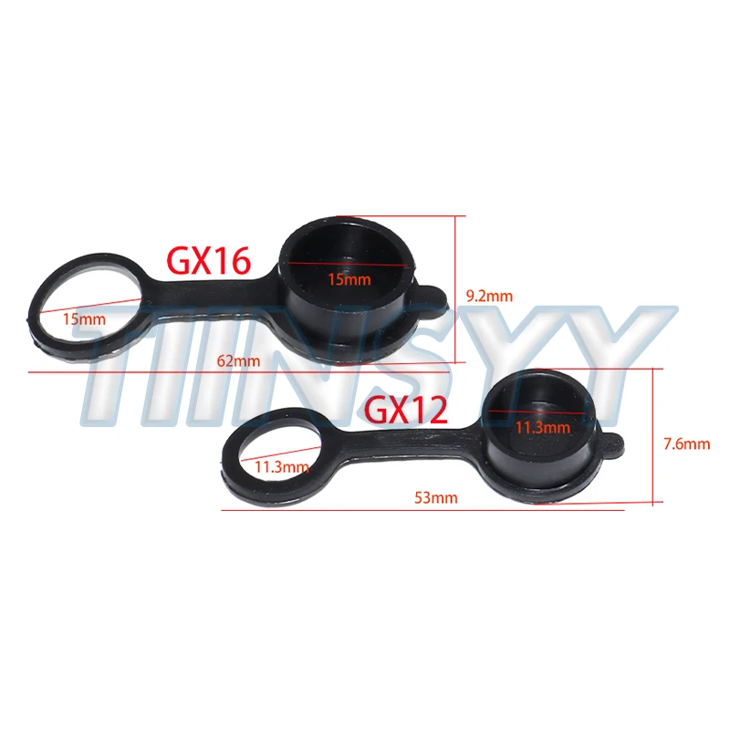 5pcs GX12 GX16 Aviation Circular Plug Socket Waterproof Dust Cap Welding Cable Connectors Rubber Protective Cover