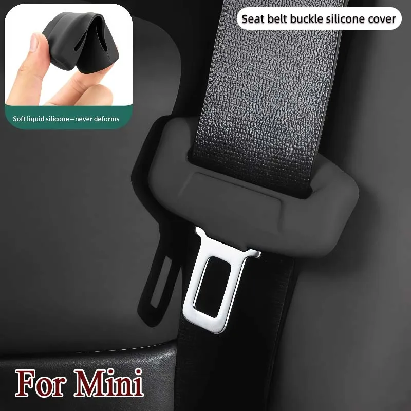 For Mini Cooper R55 R56 R57 R60 F54 F55 F56 F60 Countryman Seat Belt Buckle Protector Cover Soft Silicone AntiCollisionCase
