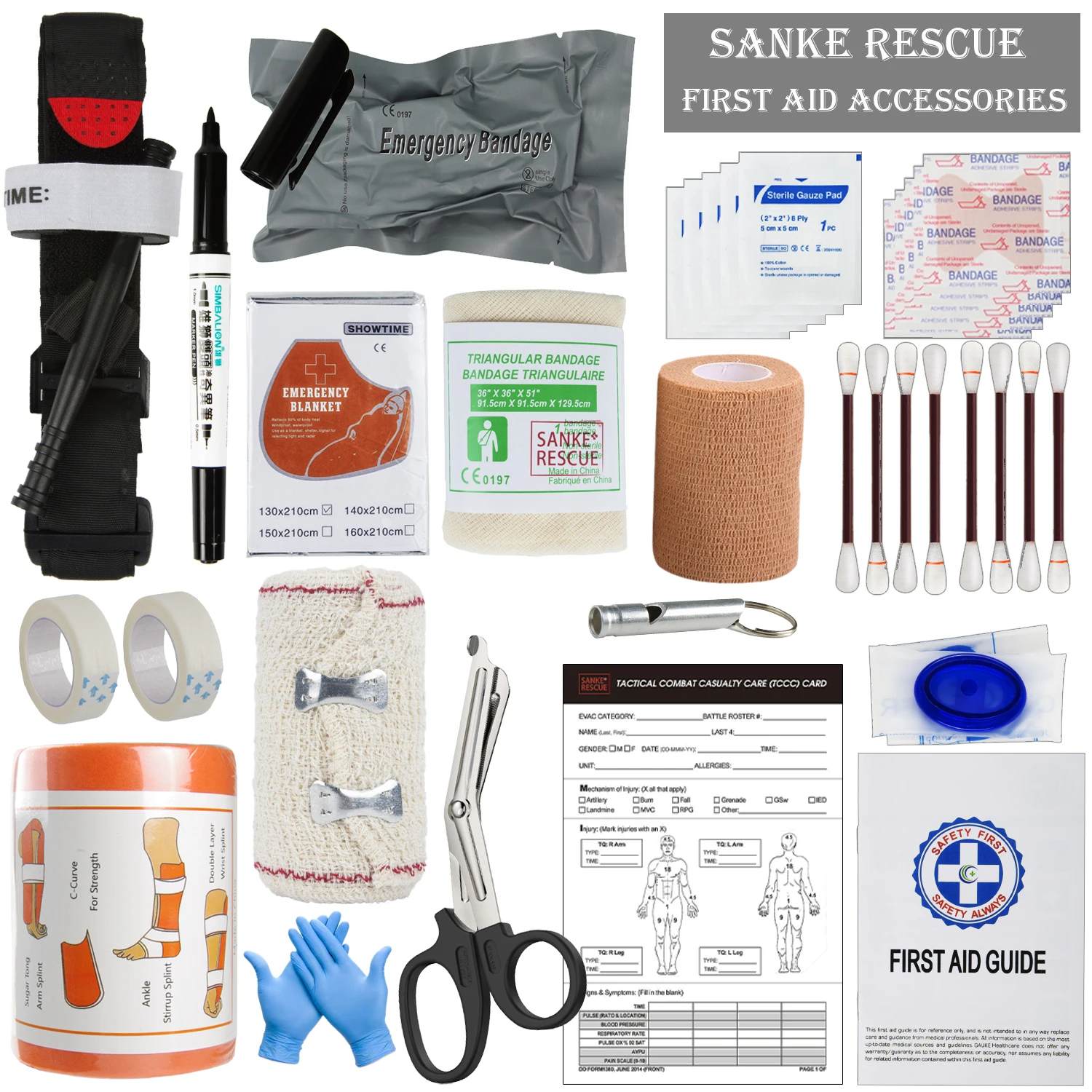 

Survival First Aid Accessories Survival Military Full Set Outdoor Gear Emergency Kits Trauma Bag Camping Hiking IFAK Adventures