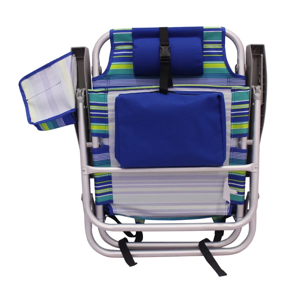 Mainstays mochila Silla de playa de aluminio, multicolor