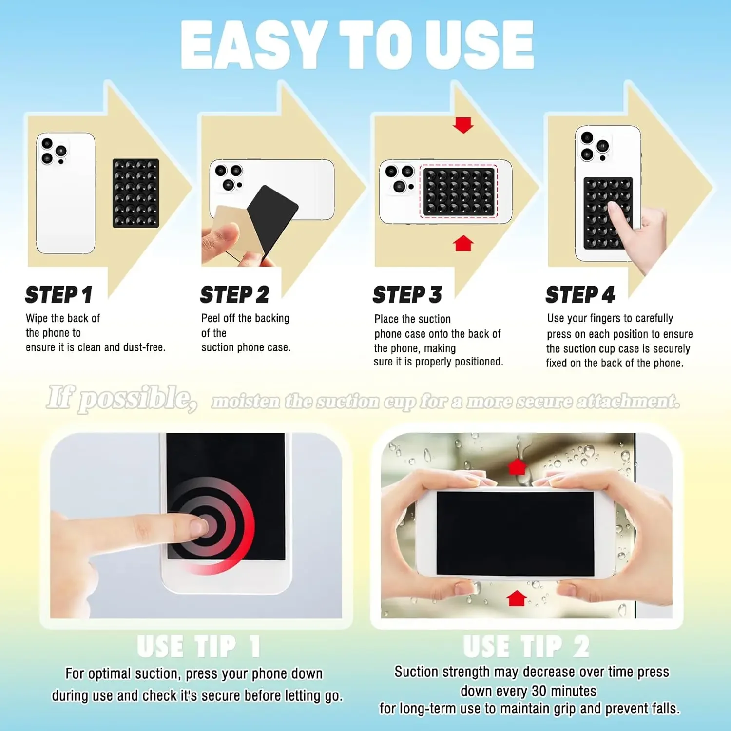 Double Side Silicone Suction Pad For Mobile Phone Fixture Suction Cup Backed Adhesive Silicone Rubber Sucker Pad For Fixed Pad view 6