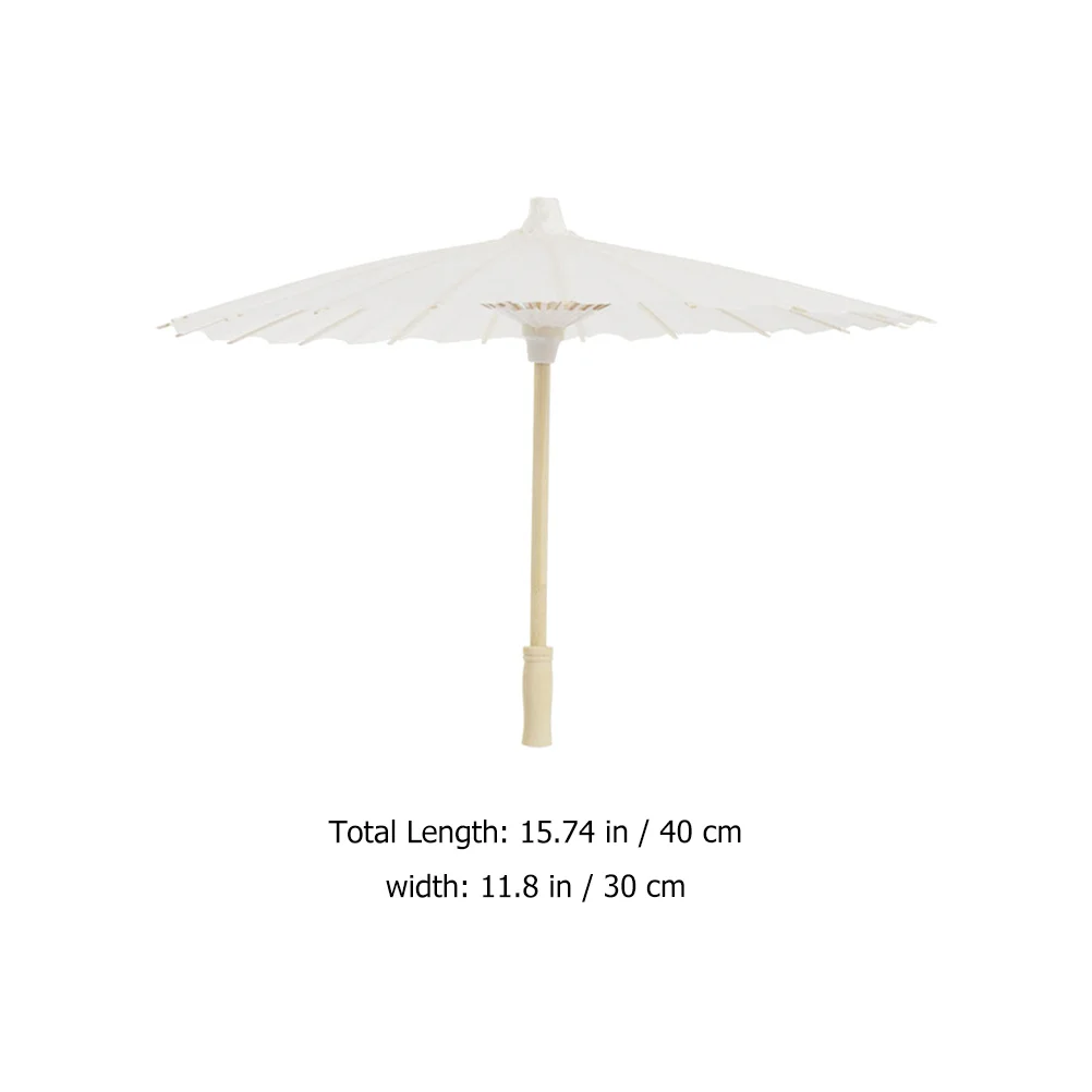 

2Pcs Oil-Paper Umbrella for DIY Painting Blank White Umbrella Hand Painting Craft Kindergarten Drawing Activity