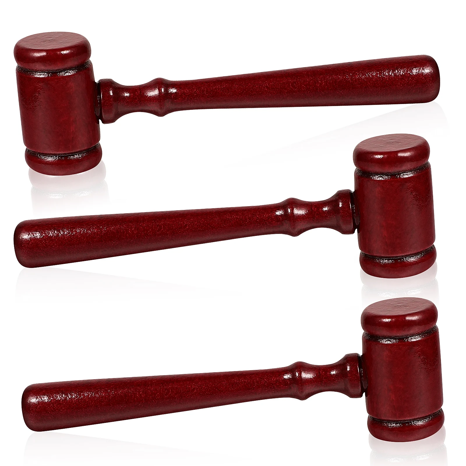 3 Pcs Judge Hammer Wooden Prop Children Gavel Toy Party Favor for Kids Carpenter