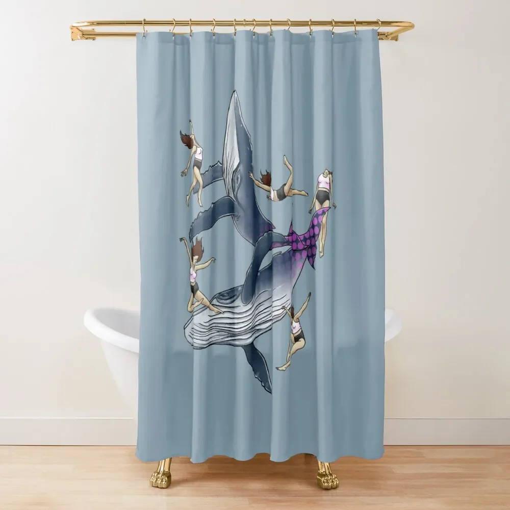 

Have you ever seen a whale with a polka dot tail Shower Curtain Shower Set For Bathroom Shower Set Bath Curtain