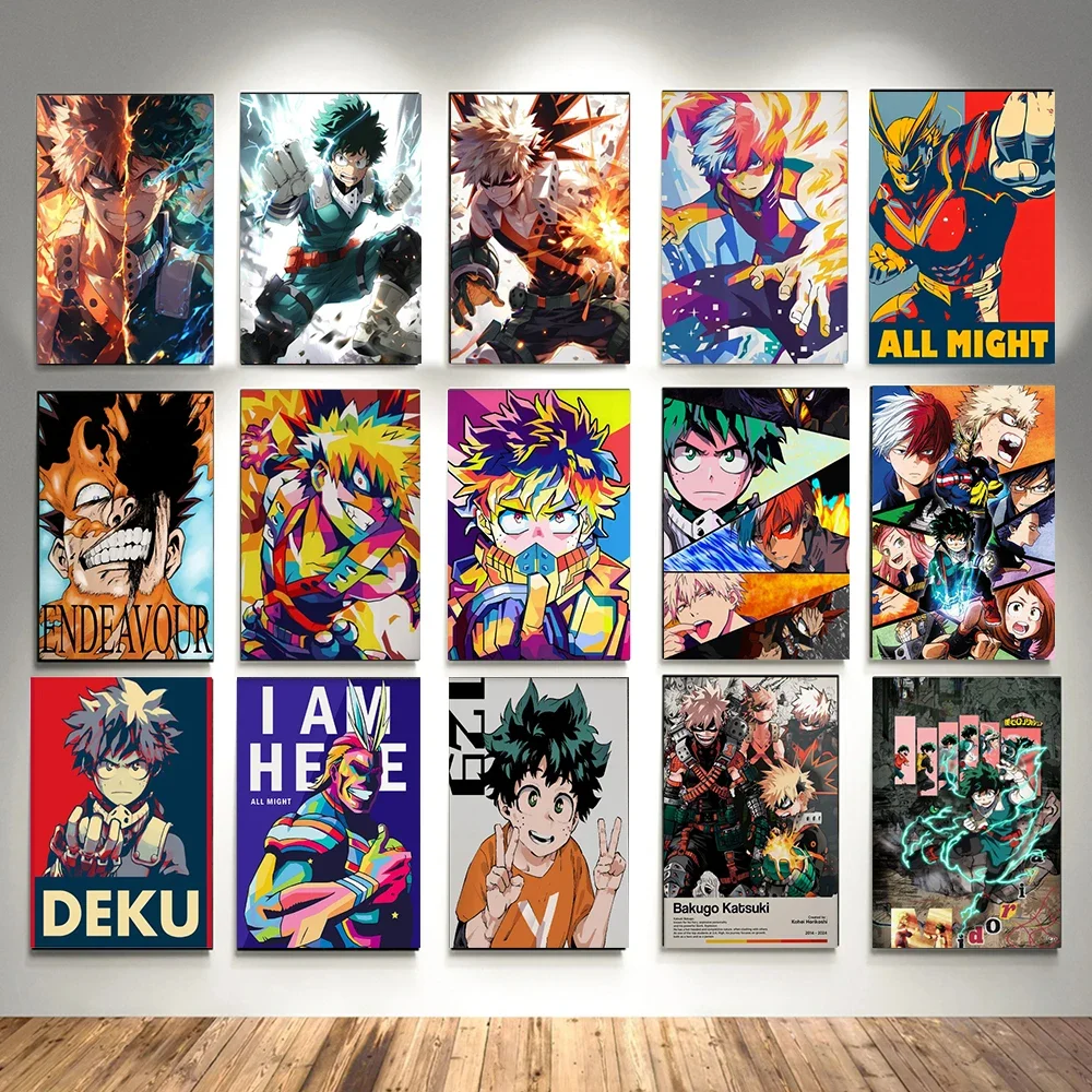 بلدي بطل الأكاديمية حلم أنيمي الفيلم ريترو المشارك قماش الفن طباعة الكلاسيكية الكرتون دور البوب لعبة غرفة جدار ديكور هدية