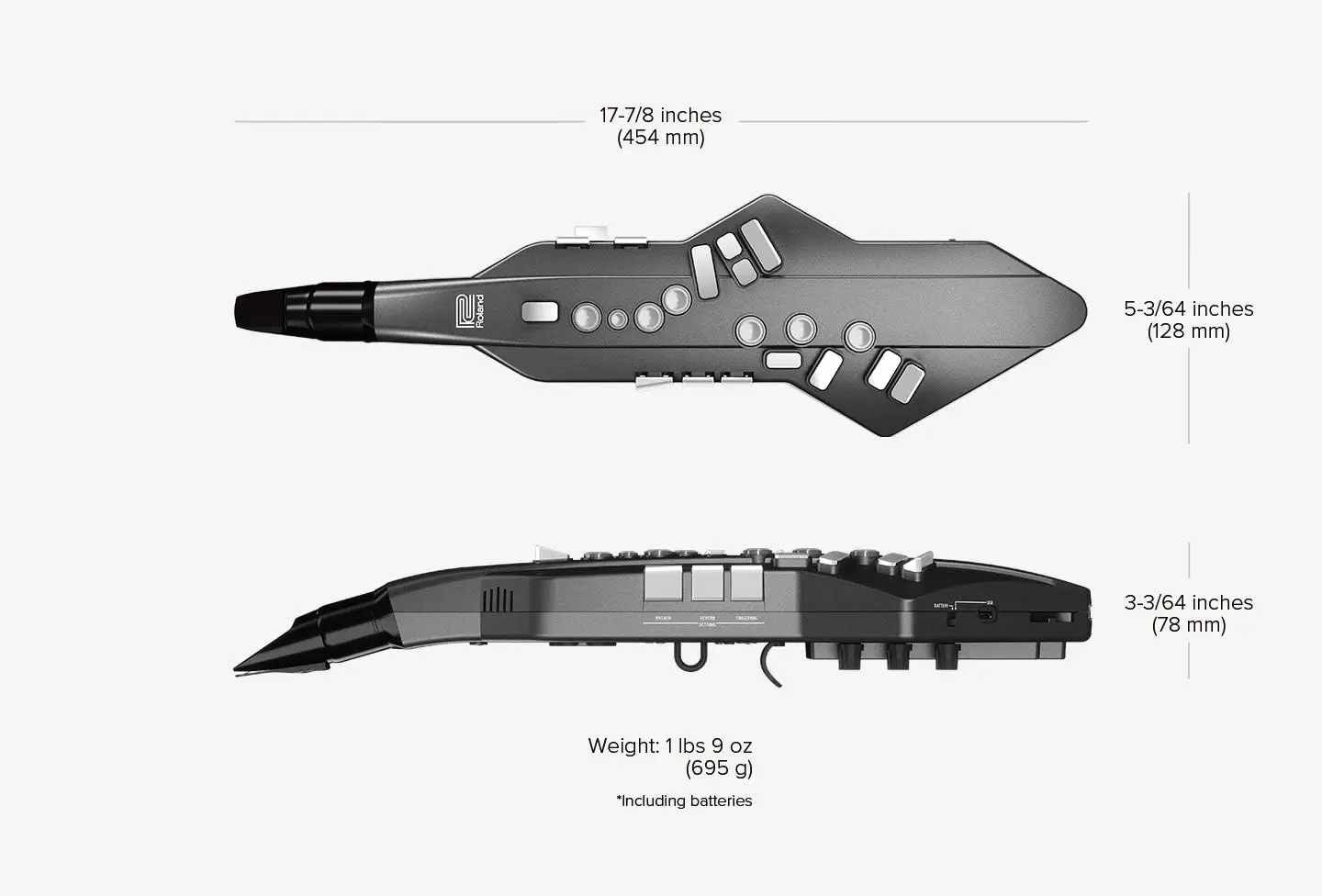 AE-05 Aerophone GO Digital Wind Instrument, Graphite