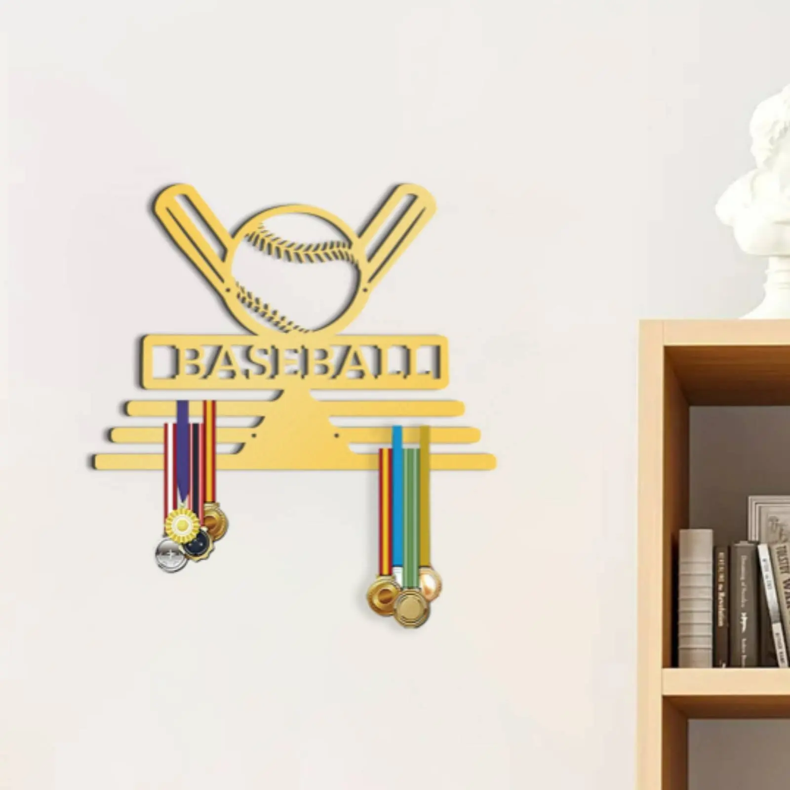 Baseball Medal Hanger Hollow out Design Baseball Wall Medal Rack Gift Idea for Office