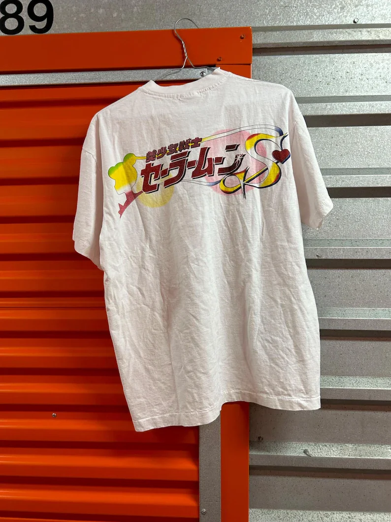 Camiseta de los años 90 con estampado Retro de Sailor Moon, camiseta de algodón de verano para hombres y mujeres, ropa de calle informal de tendencia, Top de manga corta para parejas de Hip Hop