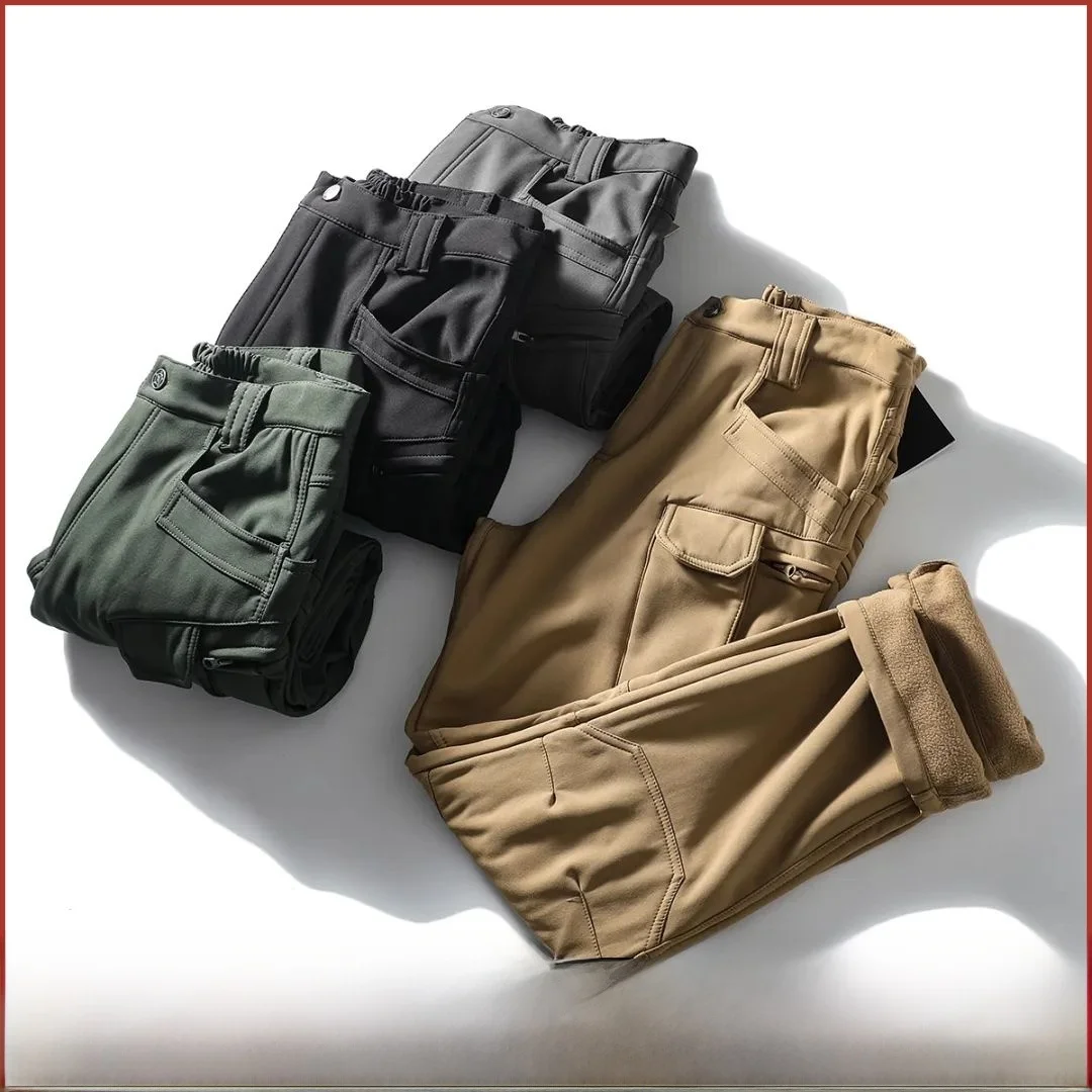 

Profional Outdoor Tactical Pants Men's Fce Lined Soft ell Climbing Hiking Pants New Arrival Autumn Winter Straight Le...
