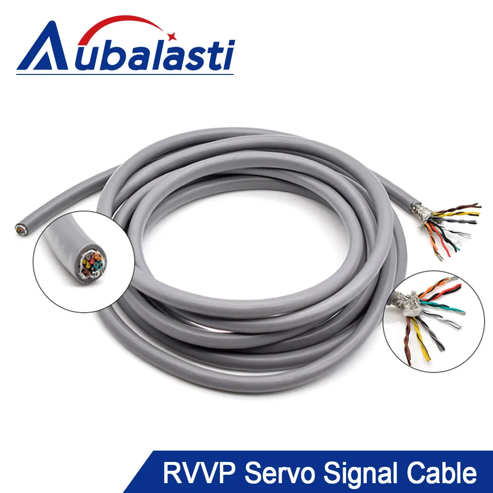 Aubalasti Special Soft 0.2 Level RVVP Shielding Encoder Line Servo Signal Line Wear-Resisting Folding 4 5 6 8 14 2 3 Cores