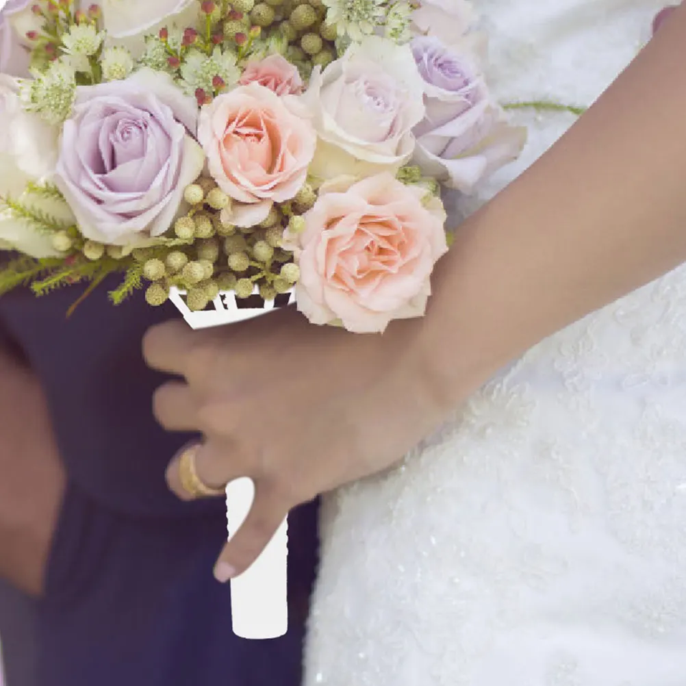 

Foam Floral Bouquet Holder Wedding Bridal Diy Supplies Compact Lightweight Handle For Fresh Artificial Flowers Decor Bouquet