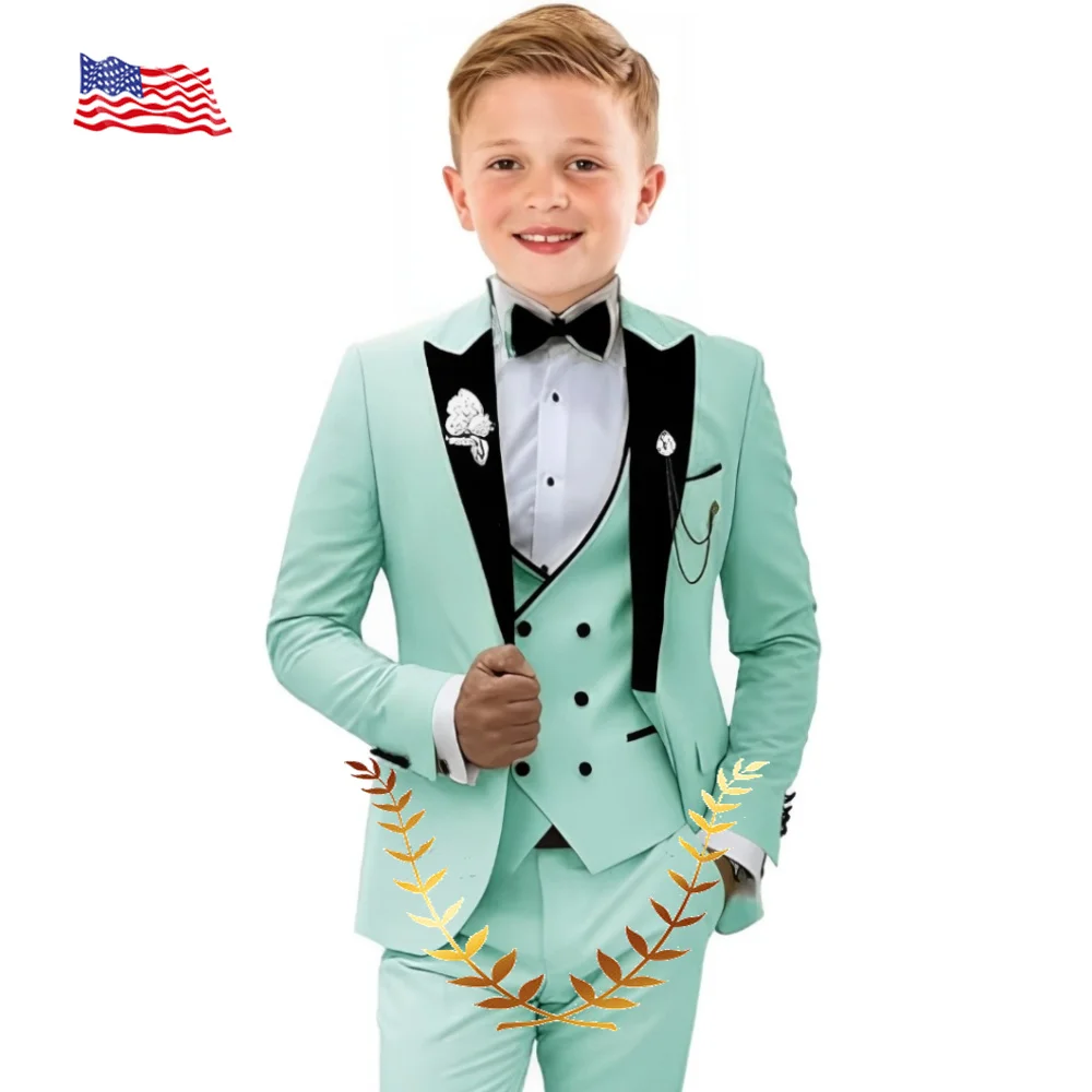 

Boys Suit Wedding Tuxedo 3 Piece Set Jacket Pants Vest Formal Kids Blazer Party Tuxedo Clothes