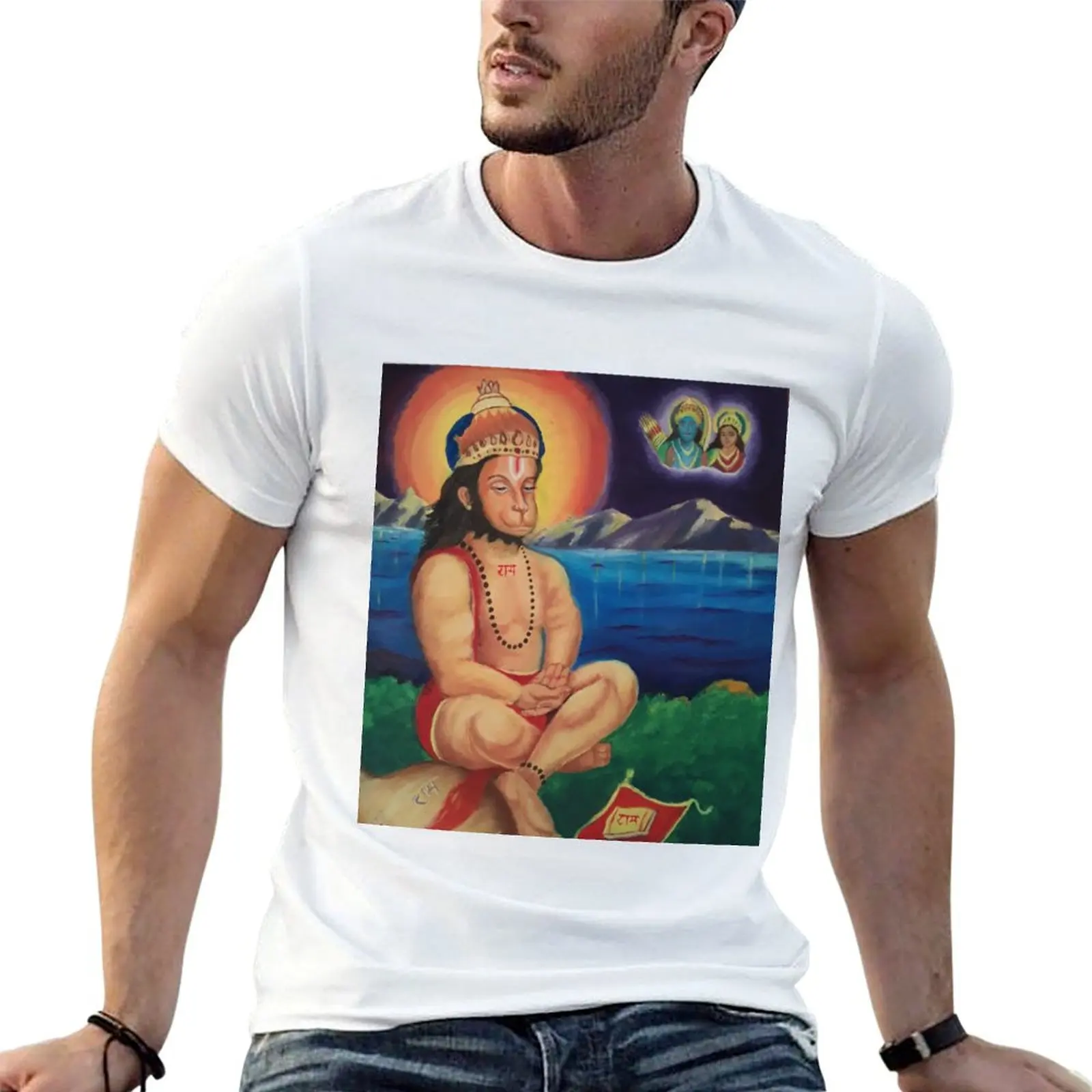 Hanuman 4 T-Shirt Sweat Resistant Workout Tee Shirt