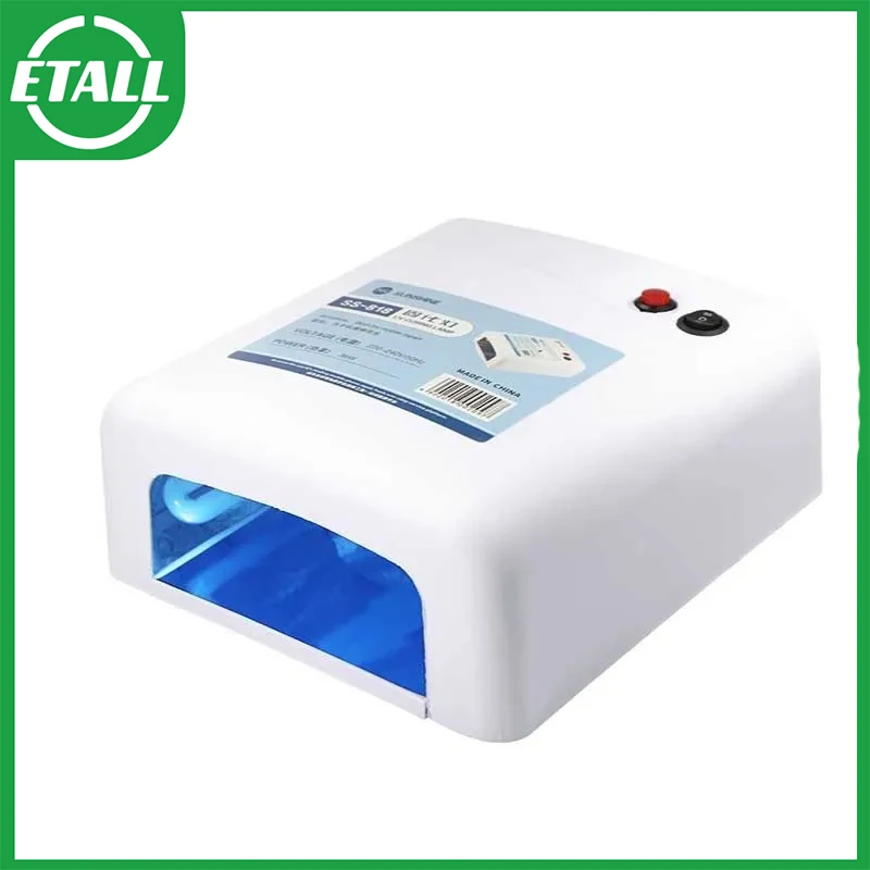 Sunshine SS-818 UV Glue Curing Lamp Mobile Phone Repair  LED UV Four-Tube Shadowless Glue 36W Green Oil Curing UV Lamp