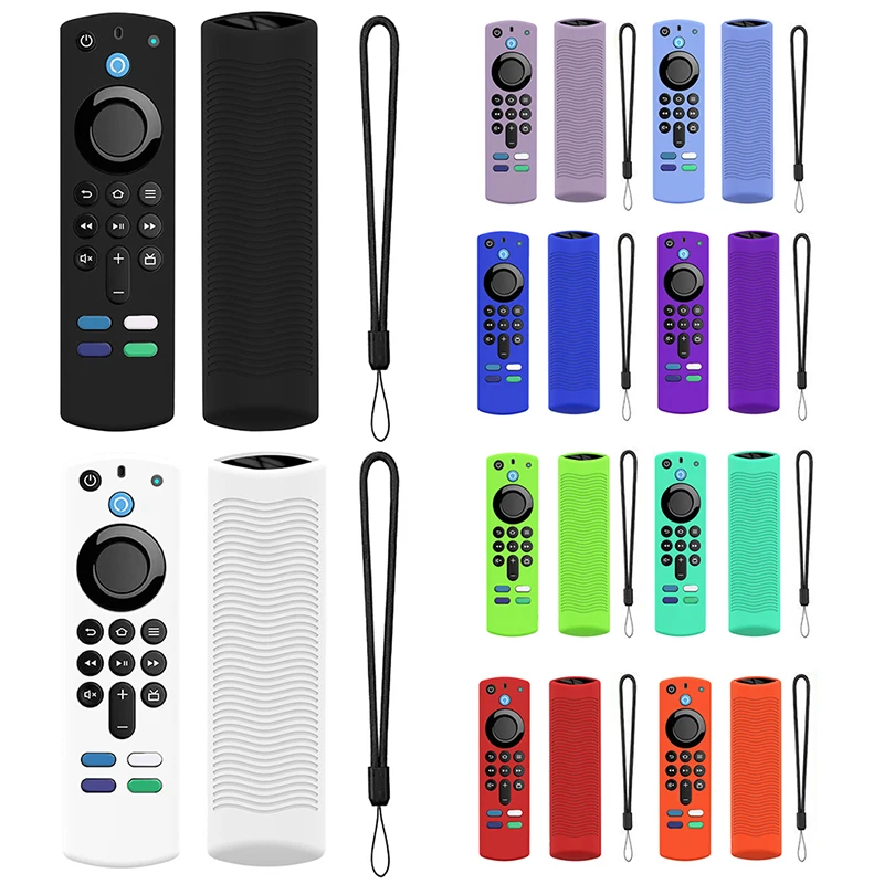 Silicone Case Protective Cover Skin For 2021 Amazon Fire TV Stick 3rd Gen Alexa Voice Remote Control Shockproof Cover Sleeve