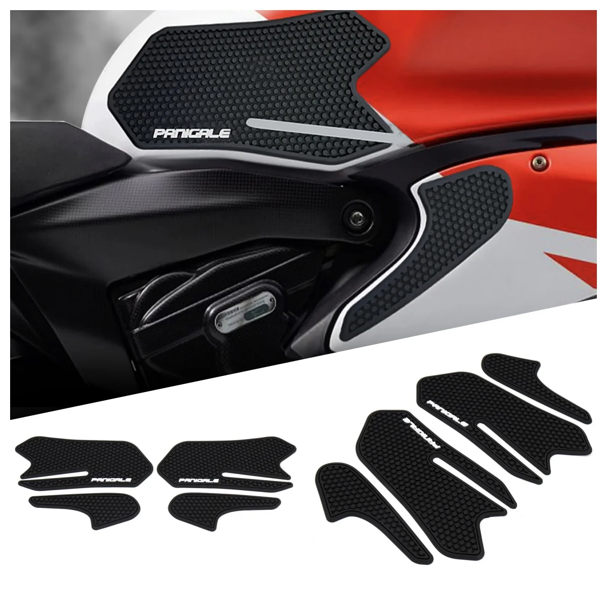 For DUCATI PANIGALE V2 899 959 1199 1299 2012 2013 2014 Motorcycle Rubber Fuel Tank Pad Stickers Non-slip Waterproof Gas Tankpad