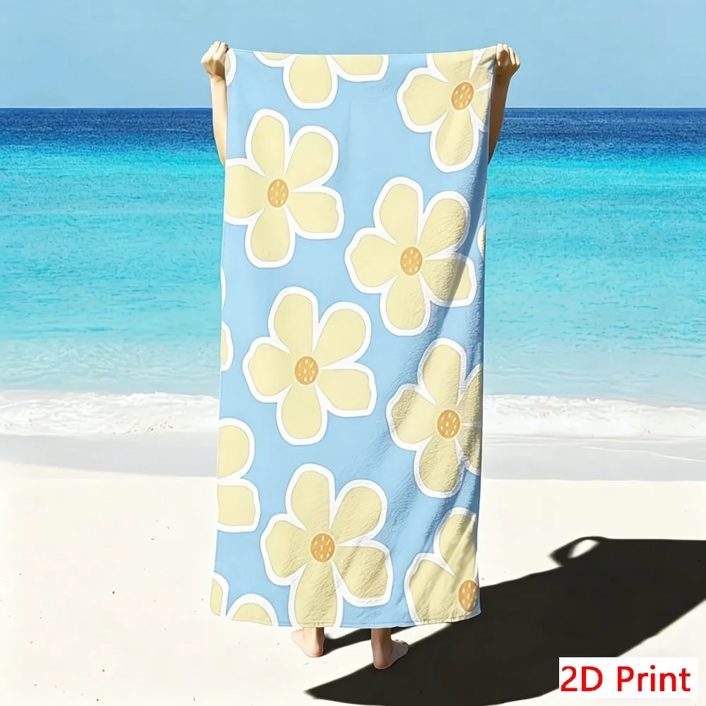 Oversized Floral Beach Towel XL Cute Flower Pool Blanket Large Bath Towels for Summer Vacation Travel Essentials Aesthetic Top