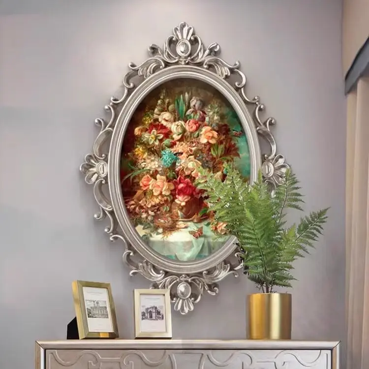 Oil painting works, entrance entrance flowers roses aisle decorative paintings corridor hanging paintings Dafen