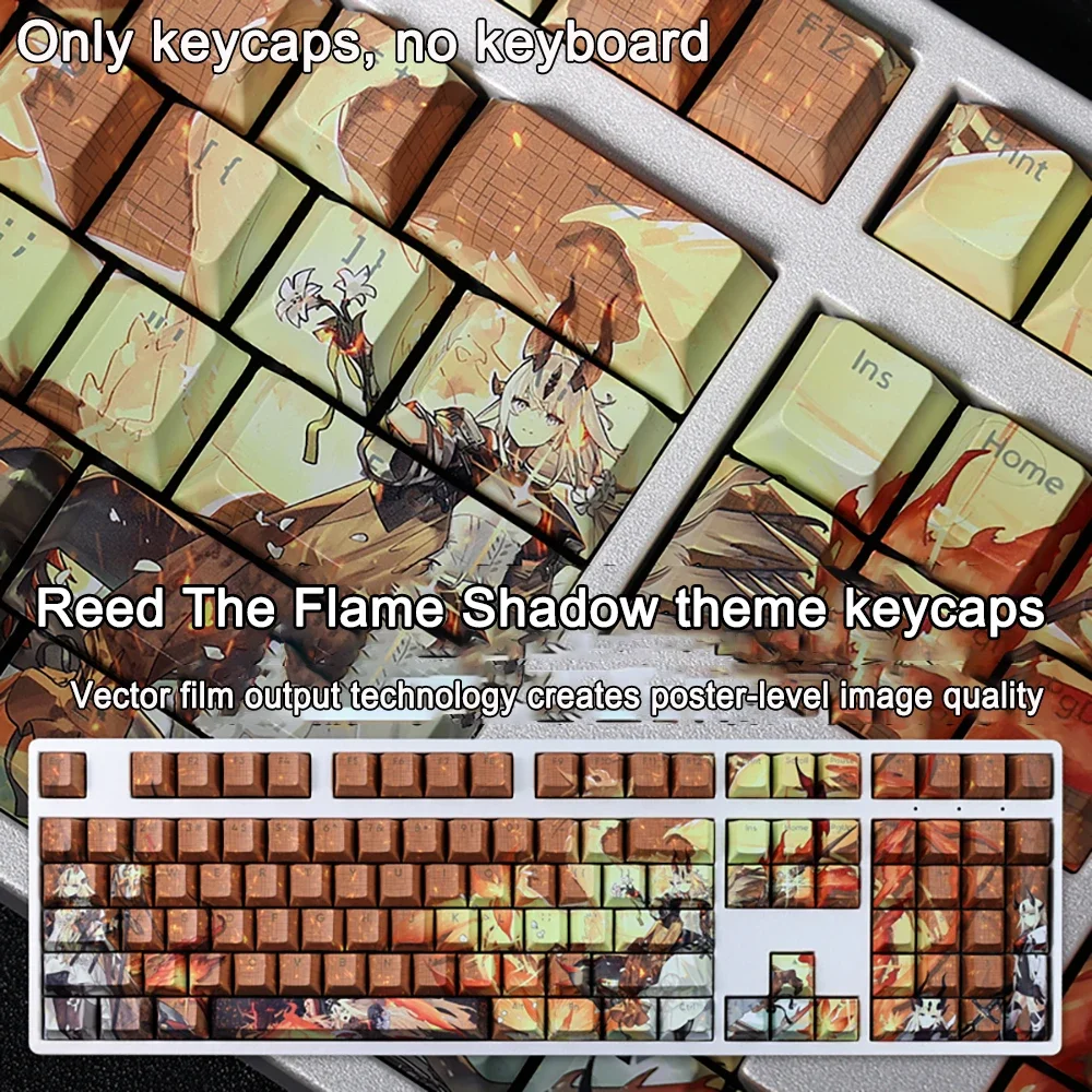 Game Arknights Honeyberry Alle Charaktere Tastenkappen PBT Dye-Sub Cherry Hintergrundbeleuchtete Tastenkappen Anime-Tastenkappen für ANSI 61 87 108 Layout – Detail 31