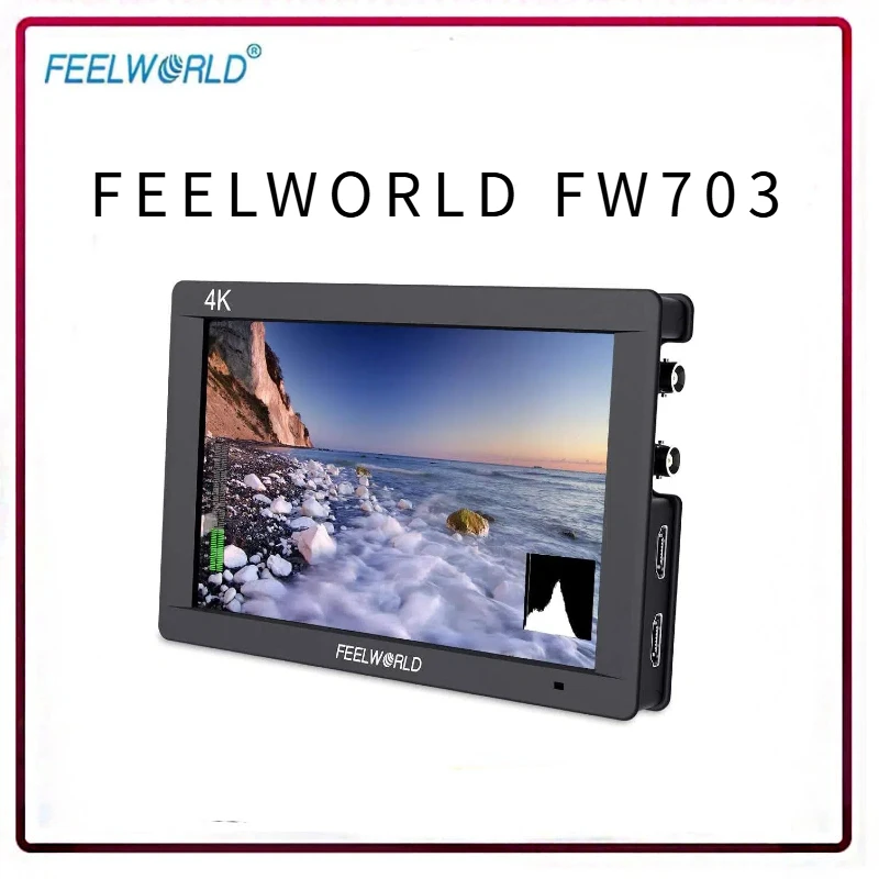 Монитор для камеры FEELWORLD FW703 7 дюймов, 3G-SDI, 1920x1200 IPS, 4K HDMI ввод/вывод, 3D LUT, вектороскоп, 450 нит