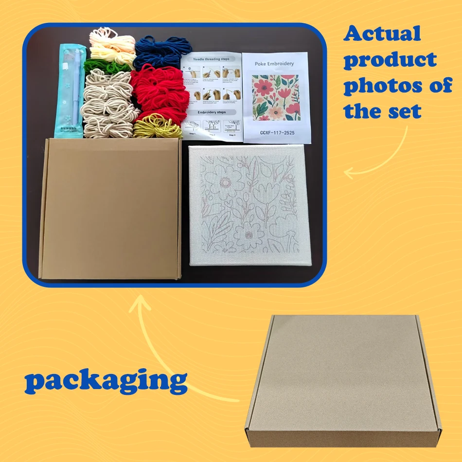 جاتيزتوري لكمة إبرة التطريز أطقم طقم تطريز الكبار الحرف عبر الابره طقم تطريز لتقوم بها بنفسك لوازم الحرف الخياطة الغزل #5