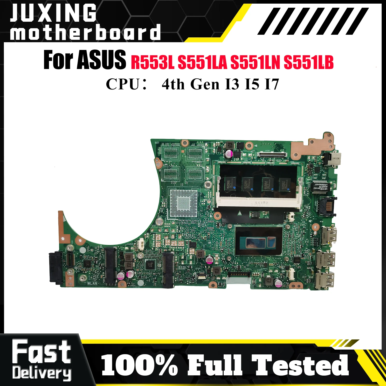 

S551LA Материнская плата для ноутбука ASUS VivoBook S551LA S551LN S551LB R553L S551L Материнская плата для ноутбука с процессором I3 I5 I7 100% тест в порядке
