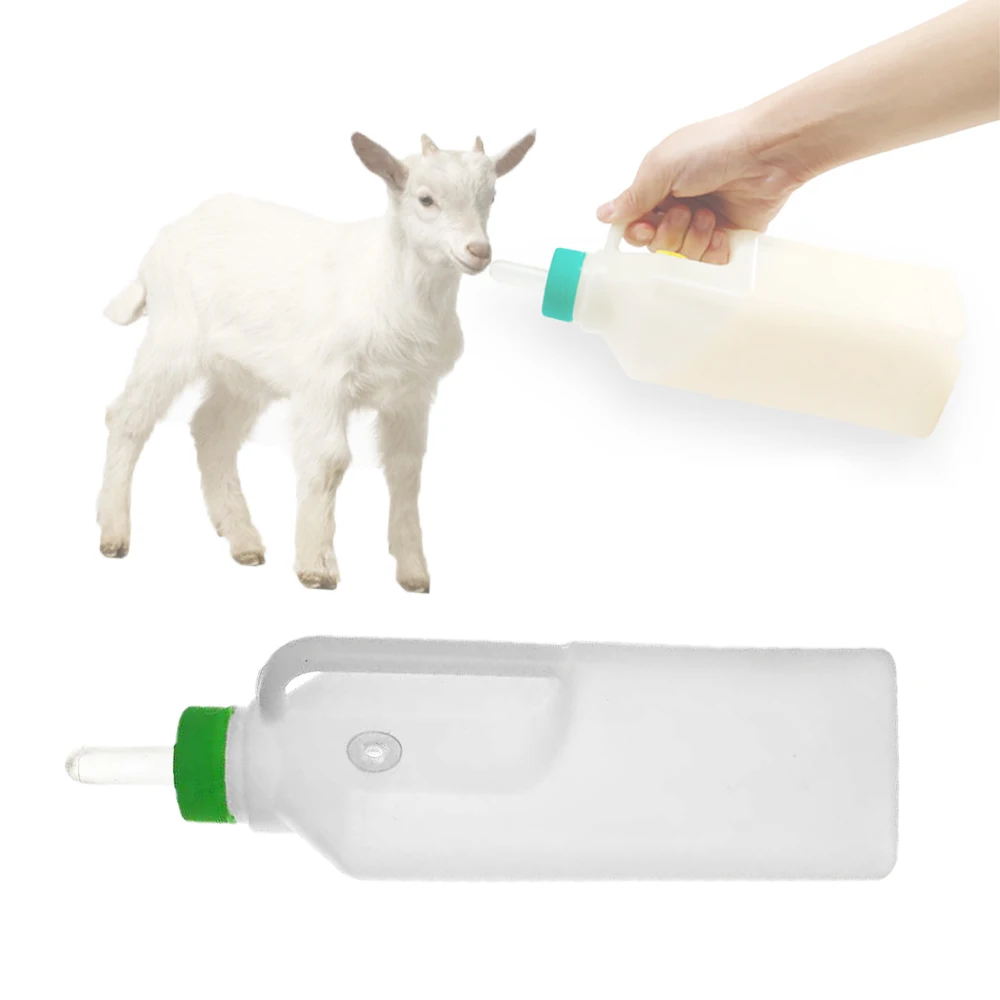 850ml Milking Bottles Tank Bottle Sheep Goat Lamb Silicone Nipple Drinkers Nursering Weaner Animals Equipment Livestock 1PCS