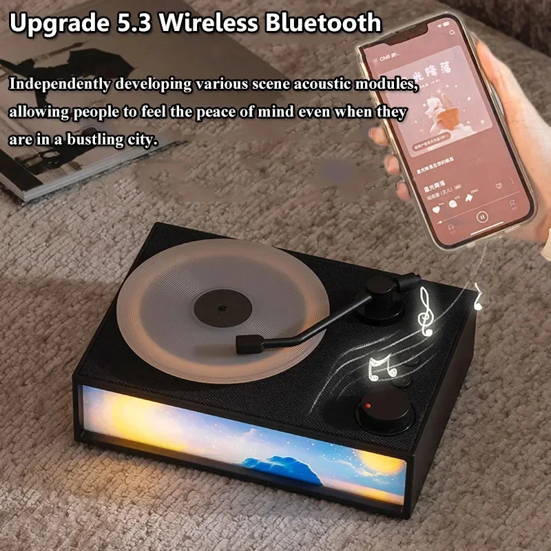 Wireless Bluetooth Audio Retro Time Machine Giradischi Aromaterapia Luce Pittura Altoparlanti Lettore multifunzionale Regali creativi