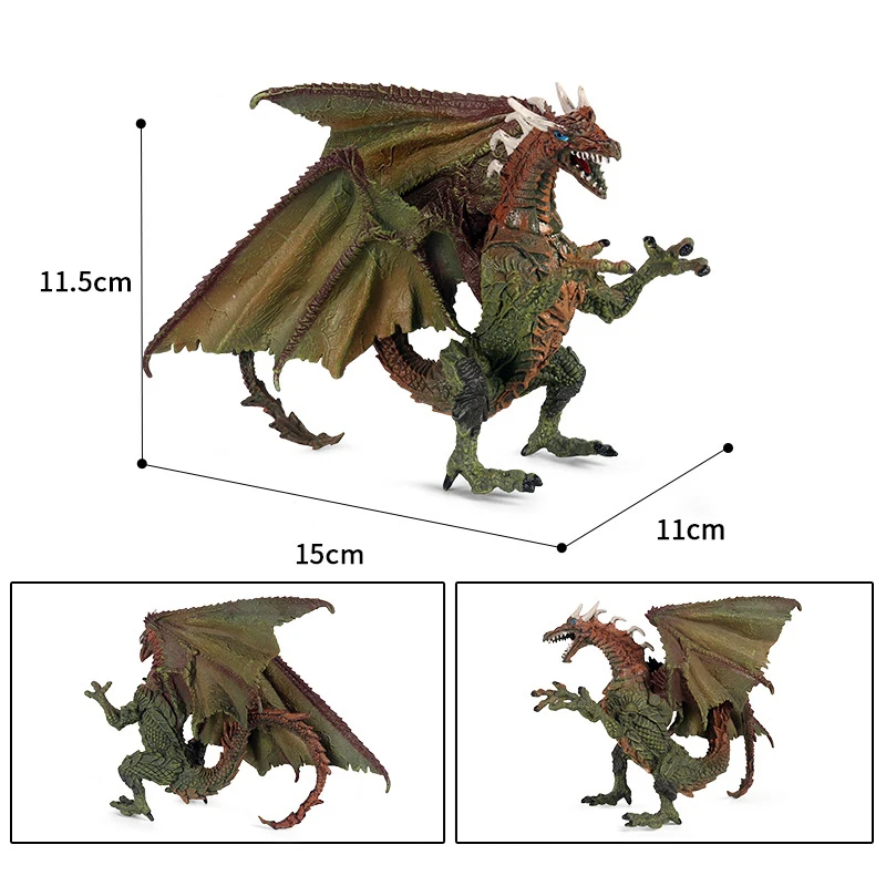 재미있는 신화 모델 지옥 악마 드래곤 유령 매직 드래곤, 두 머리 드래곤 썬더볼트 매직 드래곤, 어린이 동물 모델 장난감