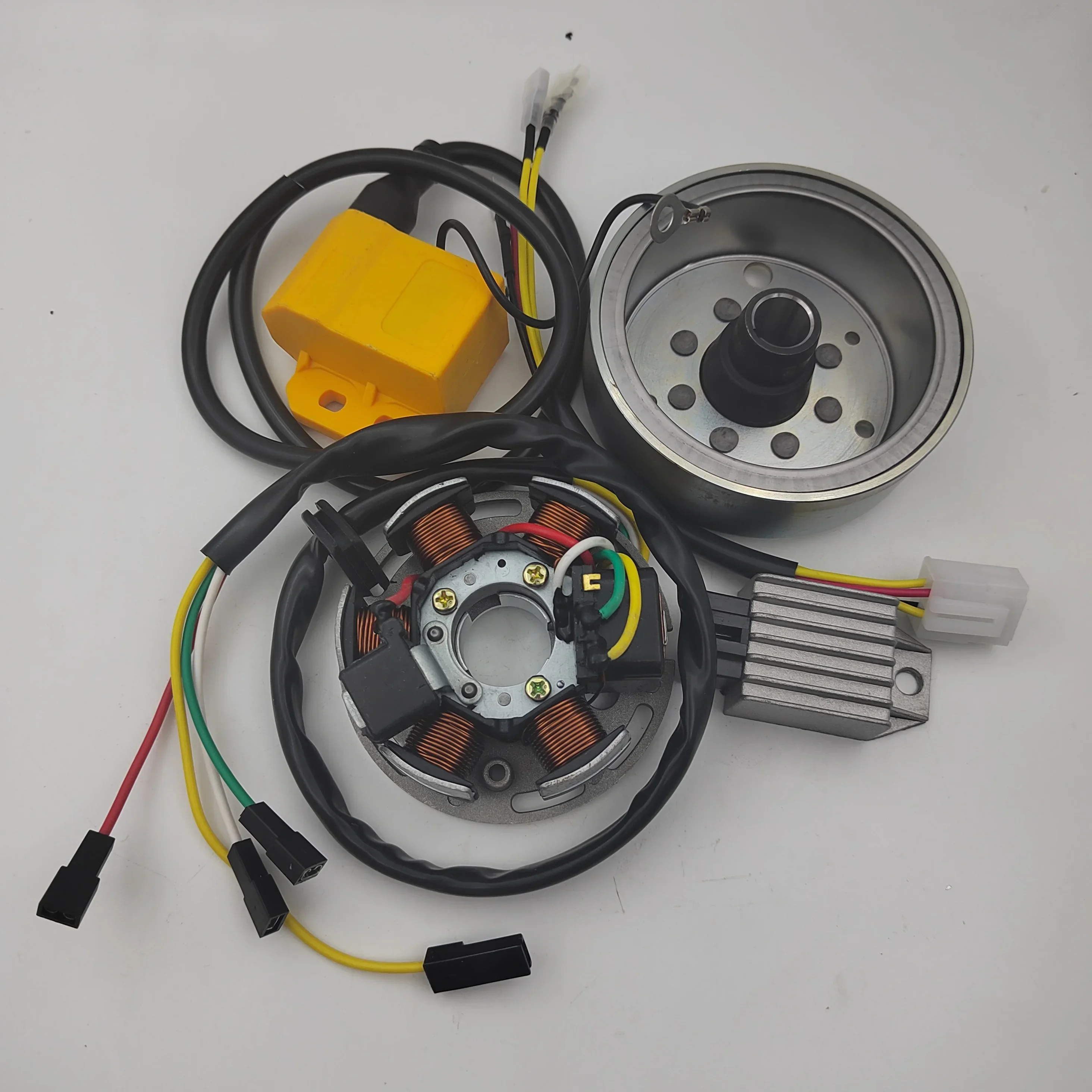 Set di accensione bobine statore raddrizzatore unità CDI rotatore volano 12V per Minarelli AM6 Derbi Senda (accensione Ducati e Kokusan)