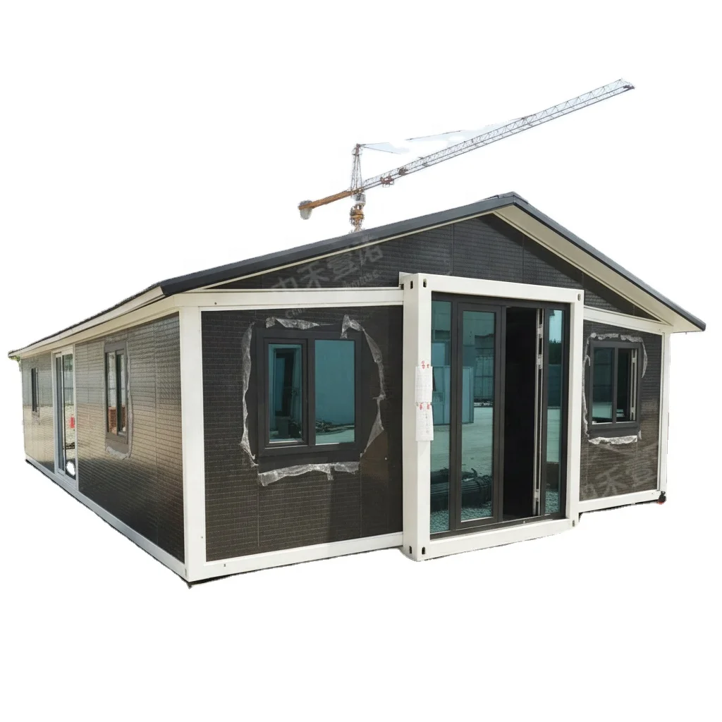Customizable Expandable Container House Foldable Prefab Home with 2 Bedrooms & Bathroom Cheap Portable Tiny House Office Use