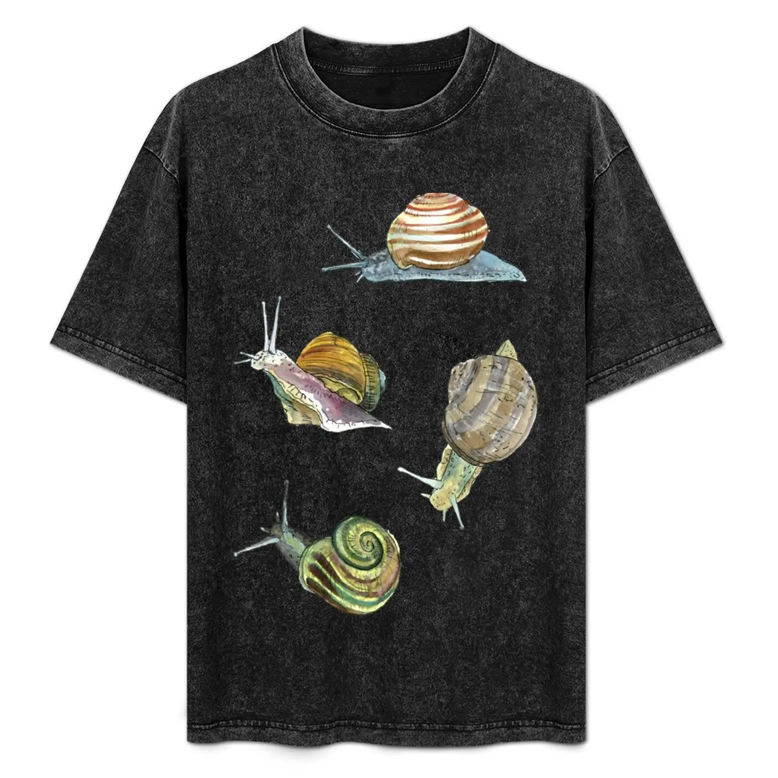 Slippery Snails 2 T-Shirt boys animal print plus size clothes anime stuff blacks men tshirt