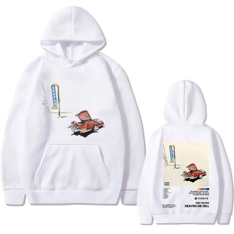 Rapper Don Toliver Heaven or Hell Music Album Graphic Hoodie Men Fashion Hip Hop Oversized Streetwear Unisex Vintage Pullover