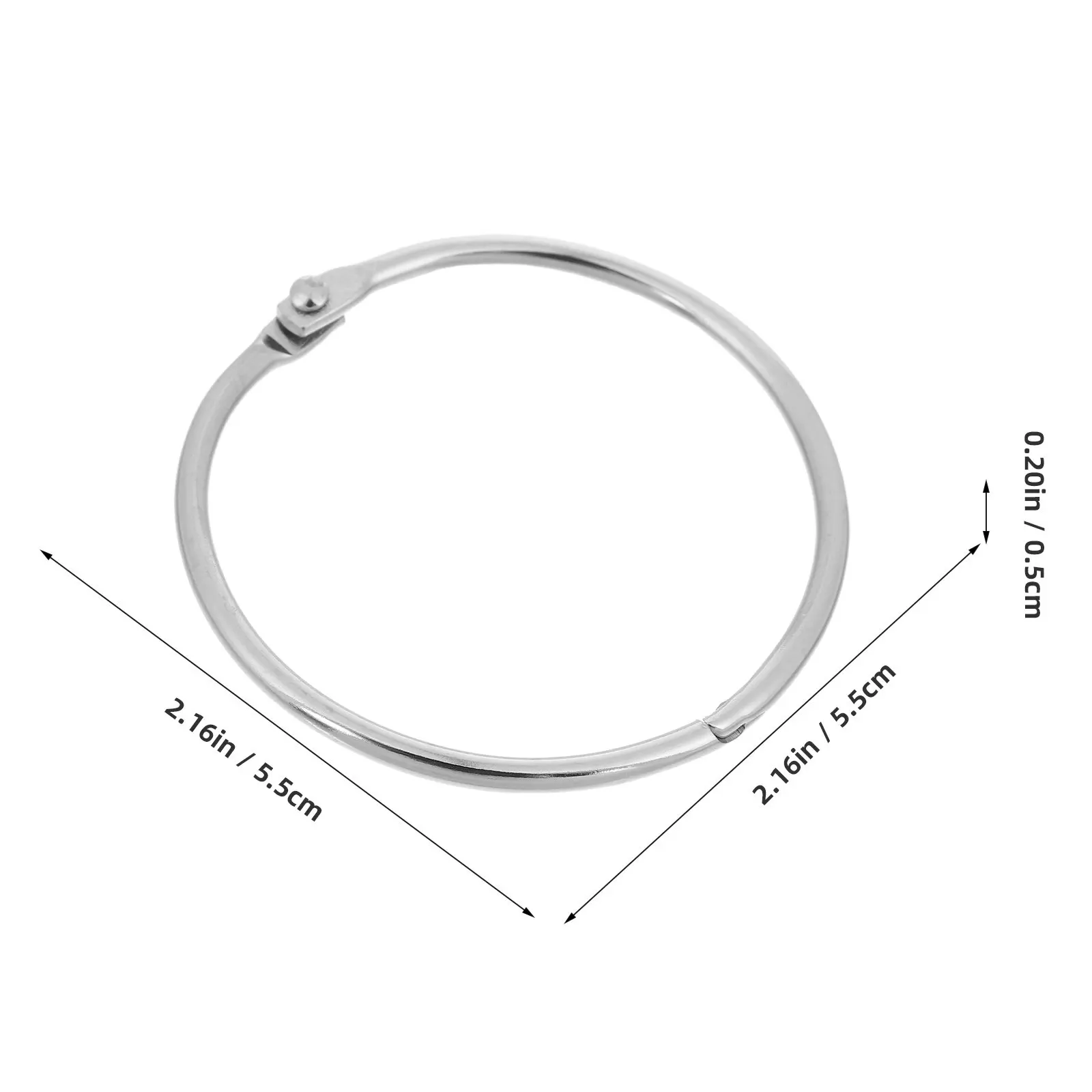 20Pcs Sturdy Iron Book Binder Rings Openable Metal Hoops for Paper Binding Notebook Organization Flashcard Rings Office Supplies view 3