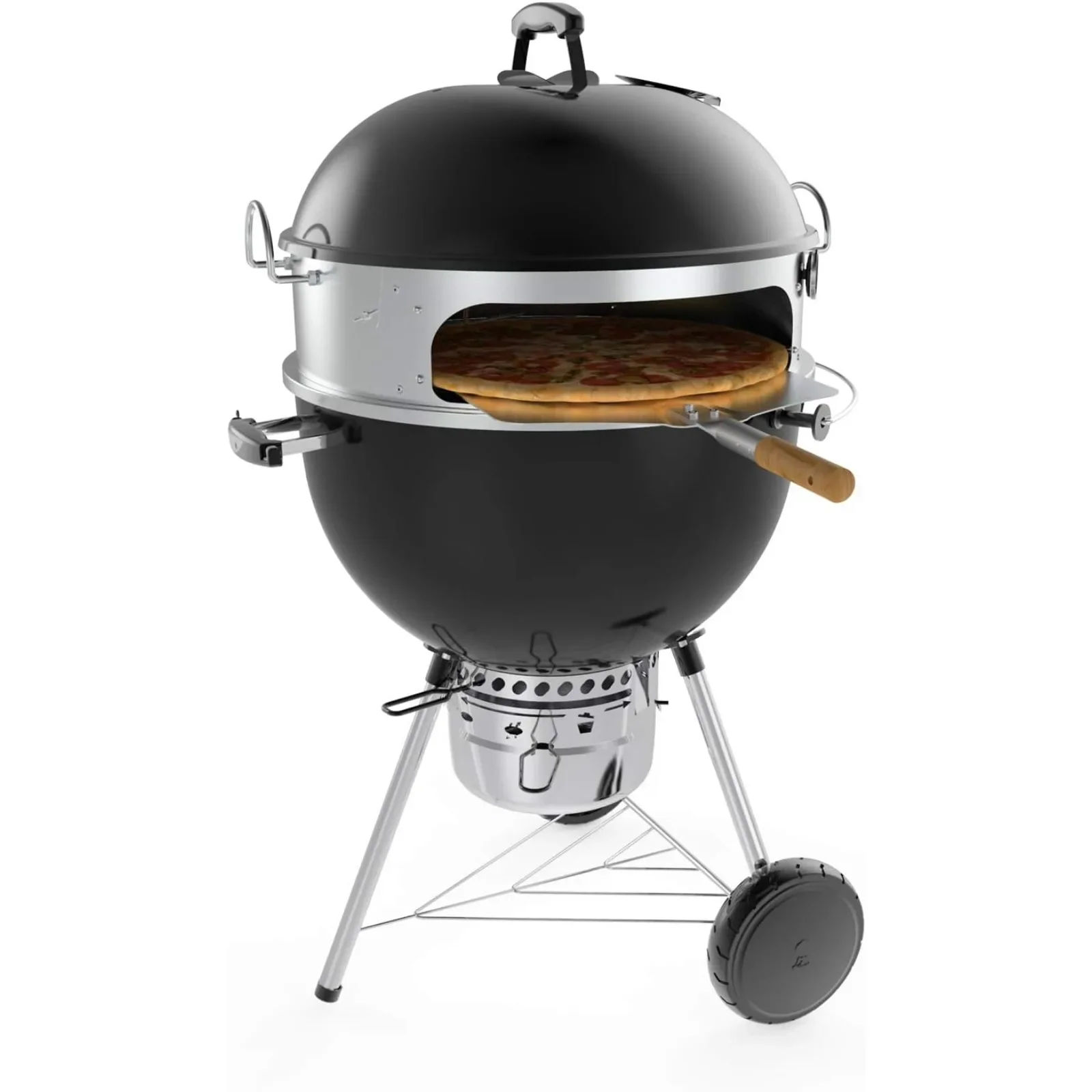 US Stainless Steel Multi-purpose Rotisserie and Combo Kit for Weber 22-Inch Kettle Charcoal Grills - Include Peel and