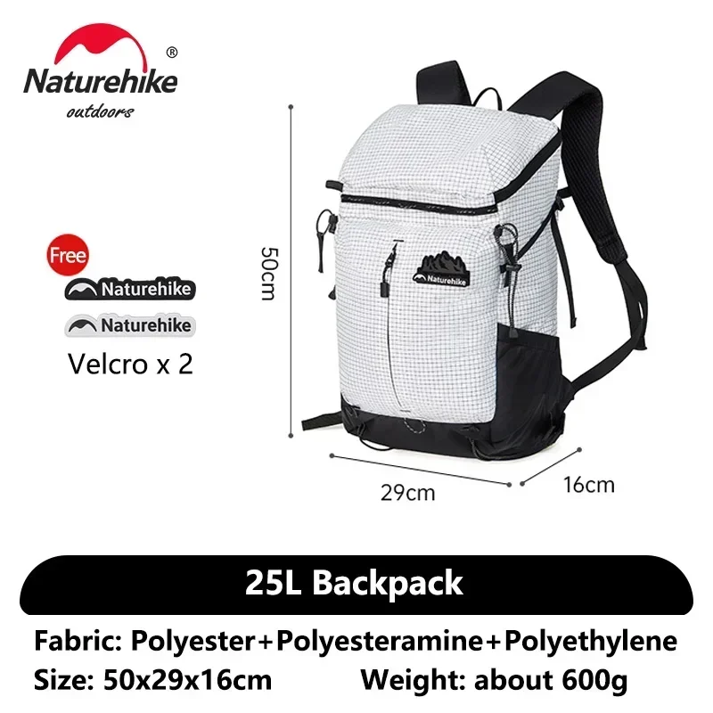 Imagem -06 - Naturehike Grande Capacidade Bolsas de Ombro Mochila Impermeável Cordão Mochila Outdoor Caminhadas Trekking Montanhismo 25 Litros