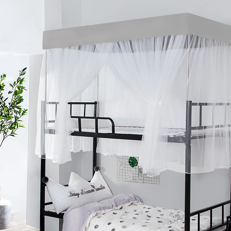 

Custom Mosquito Net Student Dormitory Bunk Bed 1m Upper Bunk Single Bed Simple Pattern Dustproof Top Cloth 1.2m High and Low