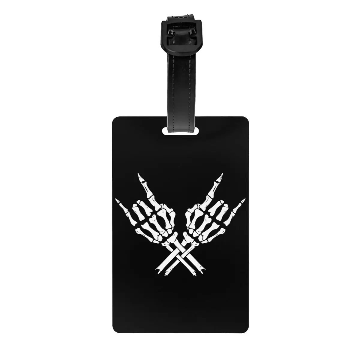 Heavy Metal Skeleton Rock Hands Luggage Tag for Suitcases Fashion Baggage Tags Privacy Cover Name ID Card