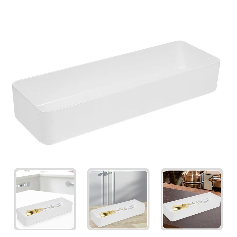 

3Pcs Drawer Organizer Utensil Holder Kitchen Cutlery Tray Silverware Box Multi-Function Pet Material Easy Use Practical